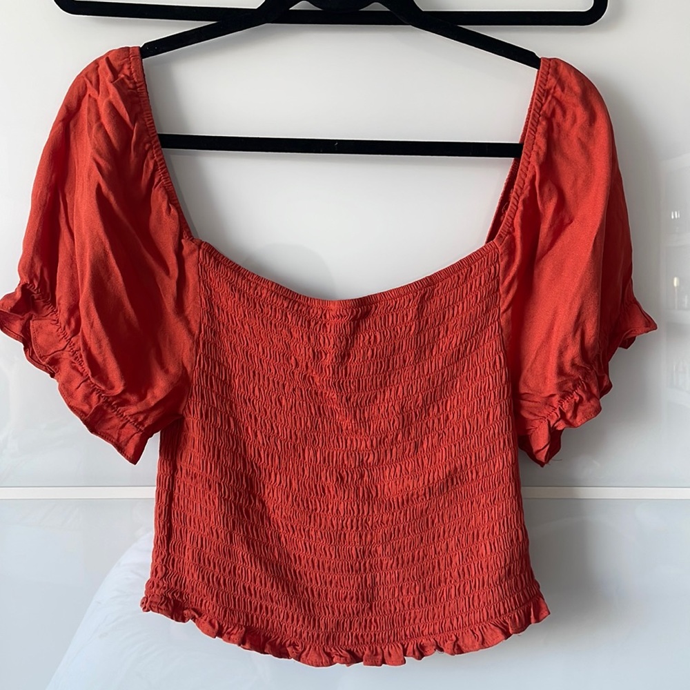 Got to go!! Forever 21 Plus off the shoulder burnt orange top- 0X